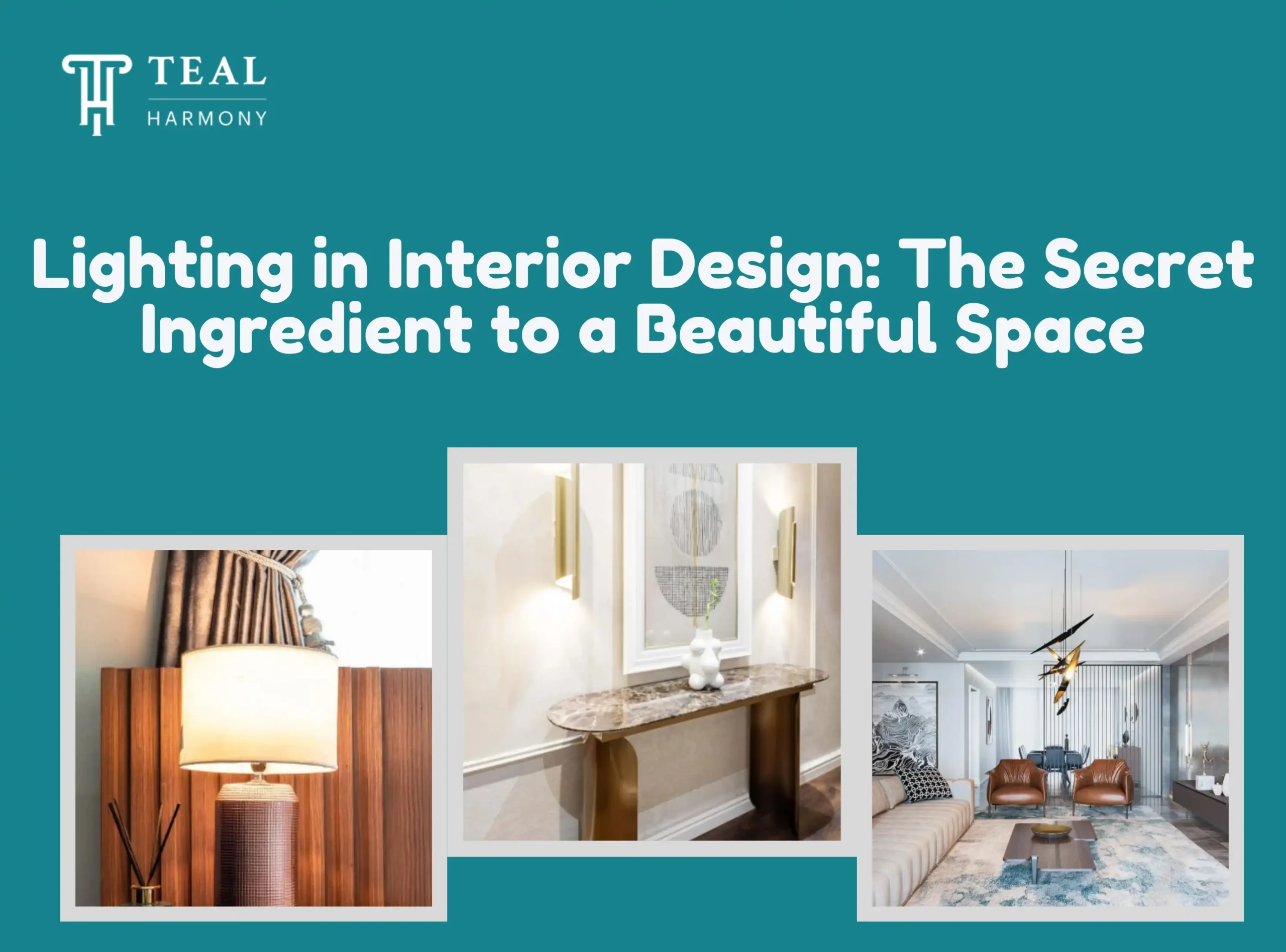 blog banner image of lighting in interior design
